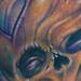 tattoo galleries/ - Scotty Munster Skull Seashell Foot Tattoo - 44858